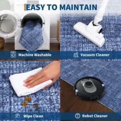 Homfan Washable Living Room Rugs Farmhouse Rug Modern Solid Carpet Soft Non Slip Area Rug -Homfan GUEST 00ea6140 2c37 4a6d 9e5f 99bed1894087