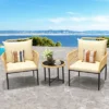 Bistro Set, All-Weather Wicker Patio Conversation Set, Outdoor Sectional Furniture Chairs With Coffee Table & Cushions 2 Bistro Set, All-Weather Wicker Patio Conversation Set, Outdoor Sectional Furniture Chairs With Coffee Table & Cushions -Homfan GUEST 02c4fa55 254c 4047 8cd6 6d5cd9a236db