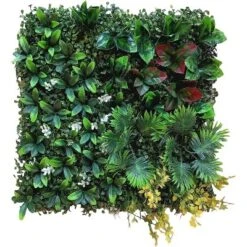 Artificial Grass Wall Panels,20"x 20"Boxwood Wall Panels With Mint Plant Leaves And Zip Ties,Faux Greenery Privacy Fence -Homfan GUEST 041315f8 5a75 4cdb 9878 65d27f807e56