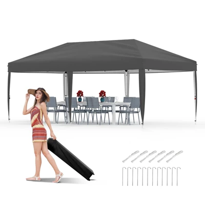 Pop Up Canopy - Easy Up Camping Tent With One Roller Bag, 3 Adjustable Height, 4 Weight Bags For Deck, Garden, Sports, Beach, Party 19 Pop Up Canopy - Easy Up Camping Tent With One Roller Bag, 3 Adjustable Height, 4 Weight Bags For Deck, Garden, Sports, Beach, Party - Image 17