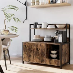 Cat Litter Box Enclosure W/Shelves Storage, 2-in-1 Hidden Litter Box W/ Doors, Indoor Litter Box Furniture, Cat Wooden Washroom Furniture -Homfan GUEST 04aa86fc 33c8 4316 aac9 8ce9064ffeed