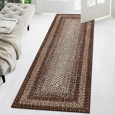 Non-Slip Kitchen Runner Rug, Washable Boho Vintage Rug With Rubber Backing For Hallway, Entryway, Laundry Room 10 Non-Slip Kitchen Runner Rug, Washable Boho Vintage Rug With Rubber Backing For Hallway, Entryway, Laundry Room - Image 8