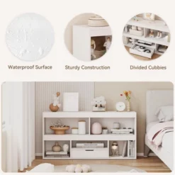 Kids Storage Organizer With Drawer, Toy Storage Shelf, 5 Cubes Storage Organizer, Wooden Storage Cabinet For Playroom, Classroom, Nursery, Kids Room 13 Kids Storage Organizer With Drawer, Toy Storage Shelf, 5 Cubes Storage Organizer, Wooden Storage Cabinet For Playroom, Classroom, Nursery, Kids Room -Homfan GUEST 0abb4b3d 6149 4d6a 939d b097a5c6d6a2