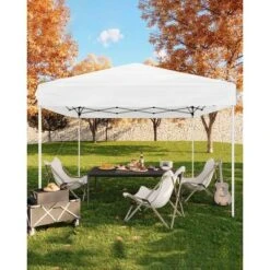 10x10 Pop Up Canopy Tent – Outdoor Tent With 3 Adjustable Heights, Easy Setup, Includes 4 Sandbags & Carrying Bag For Camping, Parties, Events -Homfan GUEST 0b346957 513a 414d 8fec dca11094ae01