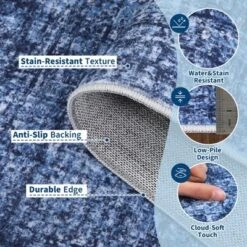 Homfan Washable Living Room Rugs Farmhouse Rug Modern Solid Carpet Soft Non Slip Area Rug -Homfan GUEST 0c0bfc52 9fe7 46a1 abe0 8194e770e2a7