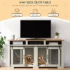 Dog Crate Furniture For 2 Large Medium Dogs 71" Dog Kennel With 3 Storage Compartments And Removable Divider,Double Dog Crates -Homfan GUEST 0c0cdab5 0402 484a 8408 9fffbee90acf