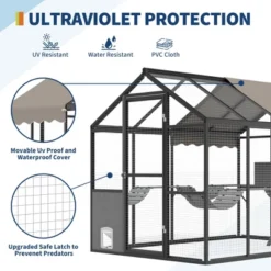 Extra Large Outdoor Catio - Weatherproof Aluminum Enclosure W/UV Roof, Side Door, Platforms & Walk-In Design For Multiple Cats -Homfan GUEST 0c69691b 5310 43a6 81ab 52531f0763b6