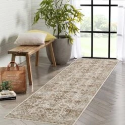 Washable Area Rug – Non-Slip Ultra-Thin Low Pile Vintage Oriental Distressed Carpet For Living Room, Bedroom, Dining, Office & Nursery, Multi-Color 14 Washable Area Rug – Non-Slip Ultra-Thin Low Pile Vintage Oriental Distressed Carpet For Living Room, Bedroom, Dining, Office & Nursery, Multi-Color -Homfan GUEST 0cd4fd24 b69b 4b89 995b a9998c48d5df