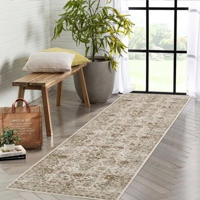 Washable Area Rug – Non-Slip Ultra-Thin Low Pile Vintage Oriental Distressed Carpet For Living Room, Bedroom, Dining, Office & Nursery, Multi-Color 7 Washable Area Rug – Non-Slip Ultra-Thin Low Pile Vintage Oriental Distressed Carpet For Living Room, Bedroom, Dining, Office & Nursery, Multi-Color - Image 5