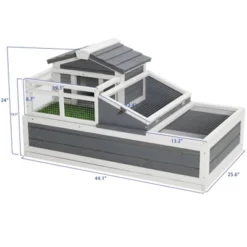 3-Room Tortoise Villa - Wooden Reptile Habitat W/ Pull-Out Tray, Ramp & Grass Mat, Open Roof For Indoor/Outdoor Use 13 3-Room Tortoise Villa - Wooden Reptile Habitat W/ Pull-Out Tray, Ramp & Grass Mat, Open Roof For Indoor/Outdoor Use -Homfan GUEST 0d939842 df03 4971 a89d 18d5c299ac72