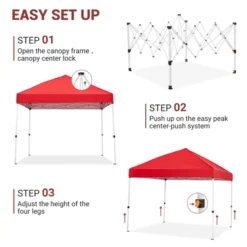 Easy Pop-Up Canopy, Pop Up Commercial Pop-Up Gazebo Tent, Waterproof Outdoor Screen Tent For Parties, Camping, Garden, Outdoor