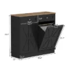 Tilt Out Trash Cabinet, Kitchen Cabinet With Double Hidden Trash Can And 2 Drawers, Wood Laundry Hamper Cabinet For Pantry, Kitchen -Homfan GUEST 14f6f85d a39a 4225 8fa8 a97d2b038f5e