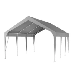 Heavy Duty Carport Outdoor Car Canopy UV Resistant Waterproof Party Tent All-Season Portable Garage Gazebo Shelter For Car, Storage Shed -Homfan GUEST 19541ea5 6707 4517 a690 8db1c1e38a61