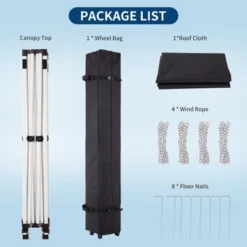 10x10 Pop Up Canopy,Heavy Duty Canopy, Easy Up Gazebos With Wheel Bags,UV Resistant Waterproof,for Outdoor Events, Patio, Backyard, Party, Camping -Homfan GUEST 19dd95df d434 4e83 92b7 d368f6eb0737