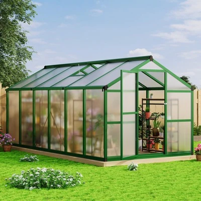 Greenhouse For Outdoors,Large Aluminum Greenhouses With Roof Vent And Quick Setup Structure,Greenhouse Heavy Duty With PC Panels, Walk-in Green Houses 9 Greenhouse For Outdoors,Large Aluminum Greenhouses With Roof Vent And Quick Setup Structure,Greenhouse Heavy Duty With PC Panels, Walk-in Green Houses - Image 7