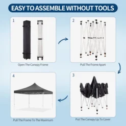 10x10 Pop Up Canopy,Heavy Duty Canopy, Easy Up Gazebos With Wheel Bags,UV Resistant Waterproof,for Outdoor Events, Patio, Backyard, Party, Camping -Homfan GUEST 1acf2a4c be2b 4533 9d5e c1856c27a898