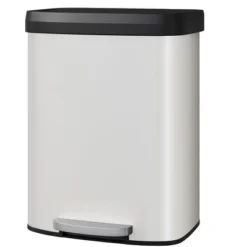 16 Gallon / 60 Liter Metal Trash Can With Lid, Large Garbage Can For Kitchen, Rustproof Step-on Kitchen Metal Trash Bin With Liner Rim -Homfan GUEST 1aef74b3 d91f 4840 83b5 01116c7f6bab