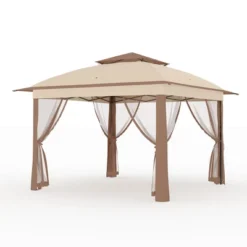 Outdoor Canopy Tent With Mosquito Netting, Pop Up Instant Gazebo Waterproof With Portable Carrying Bag, Outdoor Gazebo Tent For Backyard -Homfan GUEST 1bdb2da3 0f2c 43ce b019 6a60b75049b7