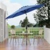 Homfan 9Ft Patio Umbrella - 8 Sturdy Ribs Outdoor Table Umbrella With Crank Lift & Push Button Tilt - Market Umbrella For Pool, Deck, Yard, Garden -Homfan GUEST 234b55bf 9a12 45cf 8f0c 287ac97e8cb4