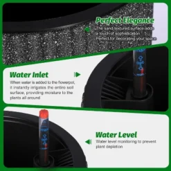 14.2" Tall Planters Set Of 2, Plant Pots, Self Watering Pots For Indoor Plants, Flower Pots With Built-in Drainage And A Water Level Monitor -Homfan GUEST 23cf3267 80db 490b 878a bd4ca44d788a