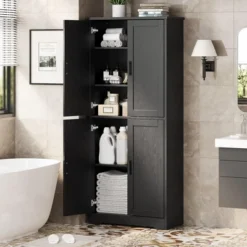 70" Tall Pantry Cabinet, Kitchen Pantry Storage Cabinets With 2 Door And 3 Adjustable Shelves, For Kitchen, Dining Room, Living Room And Bathroom 17 70" Tall Pantry Cabinet, Kitchen Pantry Storage Cabinets With 2 Door And 3 Adjustable Shelves, For Kitchen, Dining Room, Living Room And Bathroom -Homfan GUEST 24177156 ca75 4c71 9650 9aed45342df1