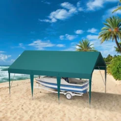 Heavy Duty Carport Outdoor Car Canopy UV Resistant Waterproof Party Tent All-Season Portable Garage Gazebo Shelter For Car, Storage Shed -Homfan GUEST 244ba081 d2be 41ee 8560 e5190ce602e0