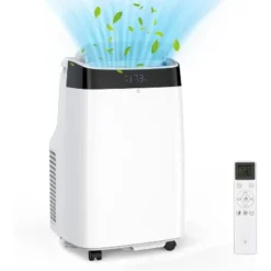 10000Btu Portable Air Conditioner For Room 450 Sq.Ft, Cool/Fan/Dry/Sleep 4-1 Air Conditioning With Remote Control & Window Kit For Bedroom