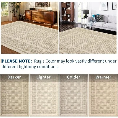 Washable Non-Slip Rugs - Hallway, Kitchen Runner - Stain Resistant Farmhouse Carpet For Bathroom, Bedroom 4 Washable Non-Slip Rugs - Hallway, Kitchen Runner - Stain Resistant Farmhouse Carpet For Bathroom, Bedroom - Image 2