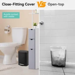 Trash Can, Gallon Odor Control Indoor Trash Can, Stainless Steel Garbage Bin With Silent Closing Lid, For Bathroom, Kitchen, Office, Black -Homfan GUEST 29273029 6583 45ec 87fe 5c190b4bb53f