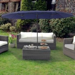 Outdoor Patio Umbrella, 15FT Double-Sided Rectangular Patio Umbrella, Oversized Outdoor Umbrella For Pool, Garden, Deck, Lawn, Market(No Base) -Homfan GUEST 292fcc78 509c 43cf 95ed 10e9ba1b1243