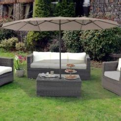 Outdoor Patio Umbrella, 15FT Double-Sided Rectangular Patio Umbrella, Oversized Outdoor Umbrella For Pool, Garden, Deck, Lawn, Market(No Base) -Homfan GUEST 2afb3bd0 3b15 4427 abad 32e41f832d5c