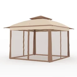 Outdoor Canopy Tent With Mosquito Netting, Pop Up Instant Gazebo Waterproof With Portable Carrying Bag, Outdoor Gazebo Tent For Backyard -Homfan GUEST 2e34f4aa 1ca5 478a 9402 981fa3779788