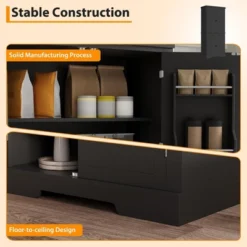 72in Tall Kitchen Pantry Cabinet, Farmhouse Large Cupboard Storage Cabinet With Adjustable Shelves 6 Door Racks For Living Dining Room Laundry -Homfan GUEST 2e7f1ac0 7e18 4882 ae3f 478c454a0acf