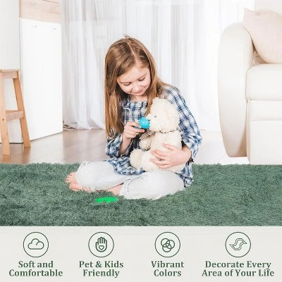 Non-Slip Runner Rug - Fluffy Stain Resistant Shag Carpet For Nursery & Bedroom, Ultra Soft Solid Color Indoor Floor Mat 9 Non-Slip Runner Rug - Fluffy Stain Resistant Shag Carpet For Nursery & Bedroom, Ultra Soft Solid Color Indoor Floor Mat - Image 7