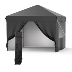 10 Ft. X 10 Ft. Pop Up Canopy Tent Outdoor Heavy Duty Instant Shelter With 4 Sidewalls For Events -Homfan GUEST 3a220851 b8cb 49e8 a4cd 2ee57ca0f685