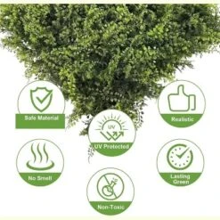 20x20" Artificial Grass Panel - Tropical Fern Privacy Screen W/Zip Ties, Faux Greenery Backdrop For Indoor/Outdoor, Wedding, Garden Decor -Homfan GUEST 3d25519d 8fc8 40da 9e92 4c3c35b14b5d