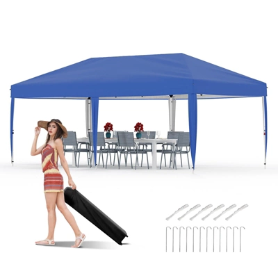 Pop Up Canopy - Easy Up Camping Tent With One Roller Bag, 3 Adjustable Height, 4 Weight Bags For Deck, Garden, Sports, Beach, Party 13 Pop Up Canopy - Easy Up Camping Tent With One Roller Bag, 3 Adjustable Height, 4 Weight Bags For Deck, Garden, Sports, Beach, Party - Image 11