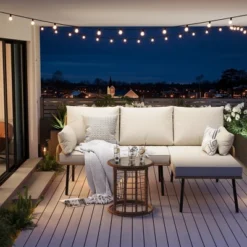 3-Piece Rattan Patio Set, L-Shaped Wicker Sectional With Cushions & Coffee Table, All-Weather Outdoor Sofa For Deck, Pool Or Backyard -Homfan GUEST 3ea8d298 f006 446a 80d2 9a4996351646