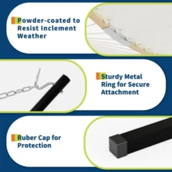 2-Person Hammock Suite With Collapsible Steel Frame – Backyard Oasis & Camping Essential (450lb Support, UV-Resistant + Storage Bag) -Homfan GUEST 3ec513e3 f201 41ea 9b9e d10edecce3a2