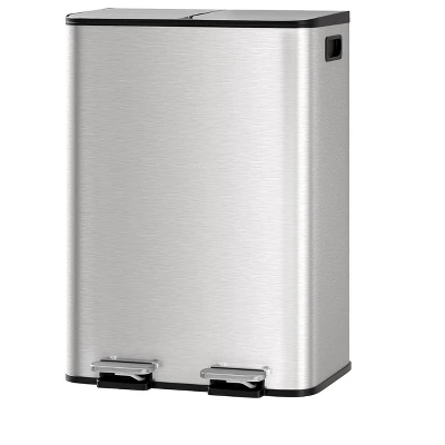 Double Compartment Kitchen Trash Can, Rectangular Trash Can With Removable Inner Bucket, Suitable For Restaurants And Hotels 10 Double Compartment Kitchen Trash Can, Rectangular Trash Can With Removable Inner Bucket, Suitable For Restaurants And Hotels - Image 8