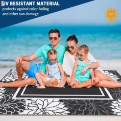 Homfan 8'x10' Outdoor Rug - Waterproof Reversible For Patio, RV, Deck -Homfan GUEST 435862d7 f1f8 4e2d 8904 44ef4ccff926