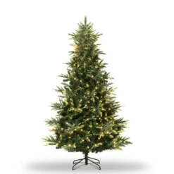 Pre-lit Artificial Christmas Tree W/Incandescent Warm White Lights,Snow Flocked Full Prelighted Xmas Tree Automatic Branch Tips,Foldable Stand -Homfan GUEST 45956916 35a2 47d2 b409 eaccf2b9969c