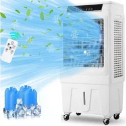 3000 CFM Evaporative Air Cooler, 10.3 Gallon Swamp Cooler With Remote Control, 3 Speeds, 12h Timer, 3-In-1 Swamp Cooler Air Conditioner -Homfan GUEST 498ba4e8 8004 4a50 b8d1 1d6d6ddcdec0