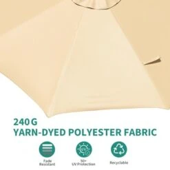 Large Cantilever Patio Umbrella, 10' X 10' Heavy Duty Large Aluminum Outdoor Umbrella With Solar LED Lights & Weighted Base, 360° Rotation -Homfan GUEST 4a0e2456 de03 4139 abd3 868b4e1189dc