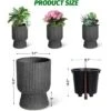 14.2" Tall Planters Set Of 2, Plant Pots, Self Watering Pots For Indoor Plants, Flower Pots With Built-in Drainage And A Water Level Monitor -Homfan GUEST 4af40903 a569 4d95 bfe6 9d37b46cadf7