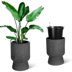14.2" Tall Planters Set Of 2, Plant Pots, Self Watering Pots For Indoor Plants, Flower Pots With Built-in Drainage And A Water Level Monitor -Homfan GUEST 4d92ef4a f22c 4f10 8502 d580d71f32fa