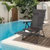 Adjustable Rattan Lounge Chair - Portable Outdoor Recliner W/ Footrest For Patio, Pool, Garden & Balcony, High Back Folding Chaise -Homfan GUEST 4e050d0e 3848 4a3e a5f3 77dbcd18c2a5