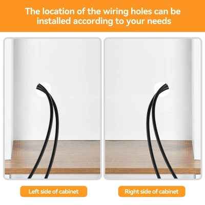 Homfan Farmhouse Coffee Bar Cabinet, Kitchen Hutch Storage With Sliding Barn Door, Tall Sideboard Buffet With Wine Rack, Wine Bar Cabinet,White 6 Homfan Farmhouse Coffee Bar Cabinet, Kitchen Hutch Storage With Sliding Barn Door, Tall Sideboard Buffet With Wine Rack, Wine Bar Cabinet,White - Image 4