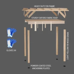 Cedar Wood Pergola With Retractable Oxford Fabric Roof, Wooden Outdoor Patio Canopy Gazebo With Shade -Homfan GUEST 4fe5aa83 fdc1 4d1c 87bd afd86920ba76