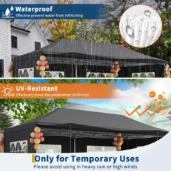 10x20 Pop Up Canopy Tent, Commercial Heavy Duty Canopy Tents For Parties With Roller Bag, 10x20 Tents With 6 Removable Sidewalls, 6 Sand Bags -Homfan GUEST 501c7c28 a5e8 45ea ae0a 16ca4b4056ee